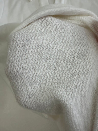 Talbots Womens White Collar Sweatshirt Short Sleeve Large NWT /rb