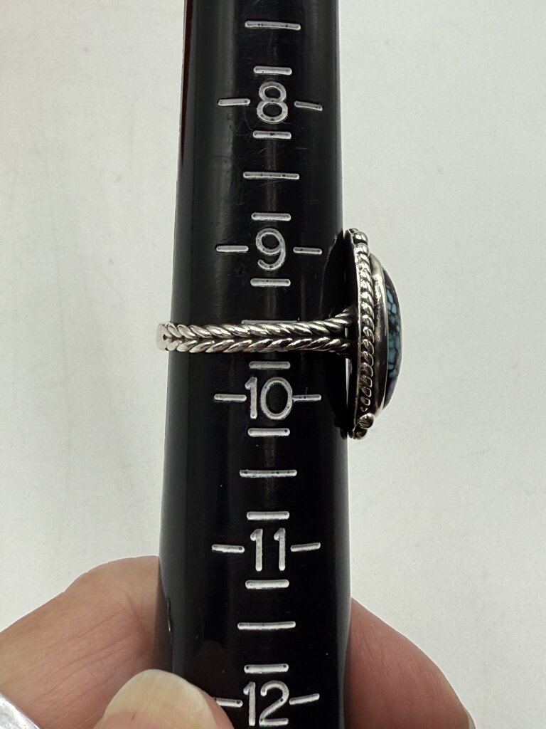 Sterling Silver Turquoise Stone Ring size 10 /ro