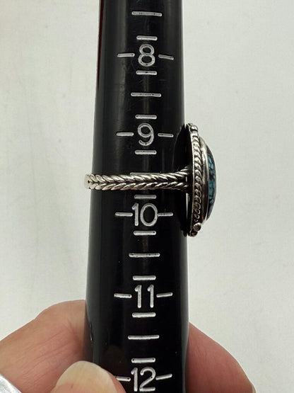 Sterling Silver Turquoise Stone Ring size 10 /ro