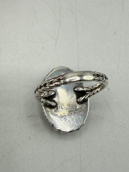 Sterling Silver Turquoise Stone Ring size 10 /ro