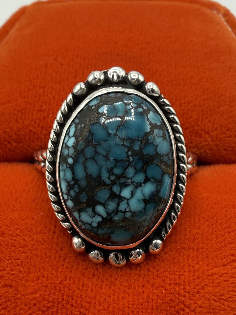 Sterling Silver Turquoise Stone Ring size 10 /ro