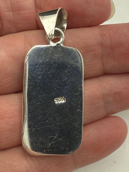 Abalone Shell Sterling Silver Pendant & Pierced Dangle Earrings /ro