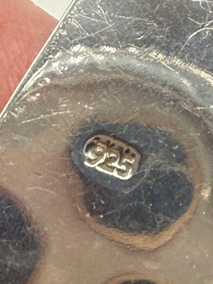 Abalone Shell Sterling Silver Pendant & Pierced Dangle Earrings /ro