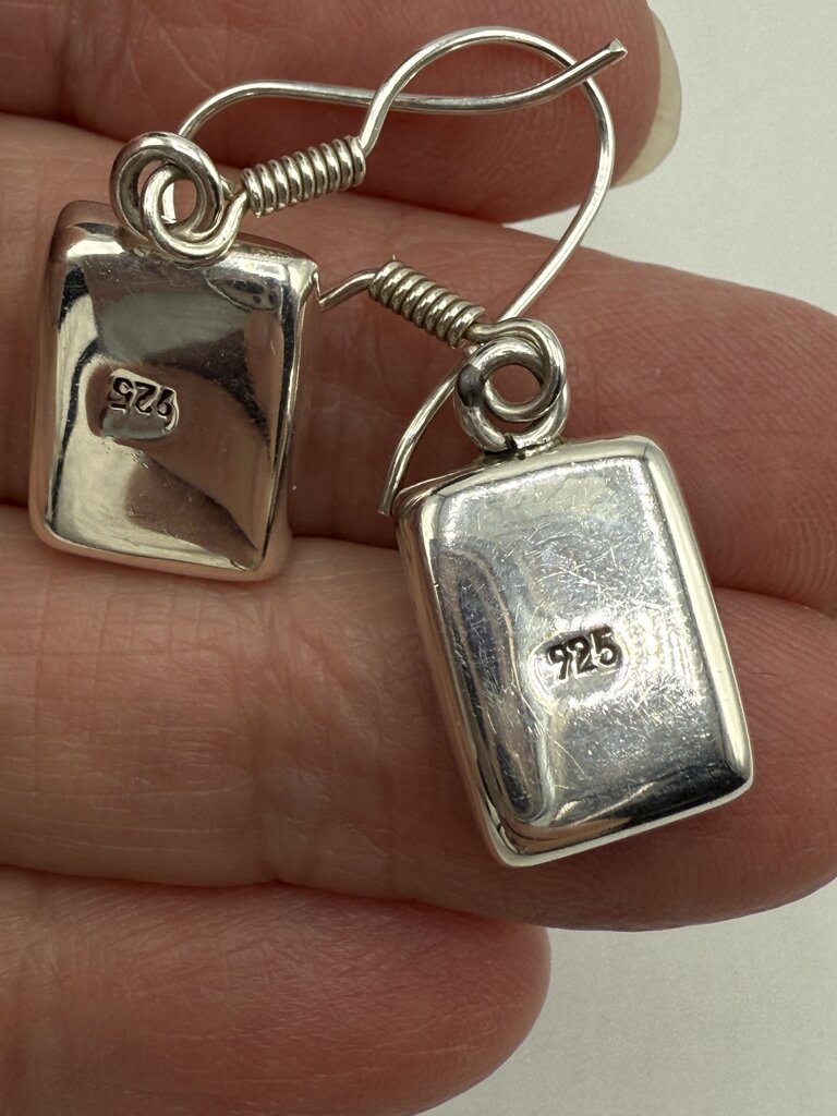 Abalone Shell Sterling Silver Pendant & Pierced Dangle Earrings /ro