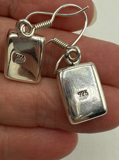 Abalone Shell Sterling Silver Pendant & Pierced Dangle Earrings /ro