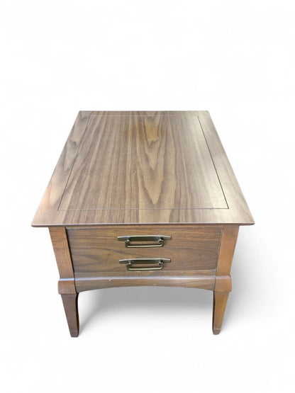 2 Drawer MCM Formica Side Table