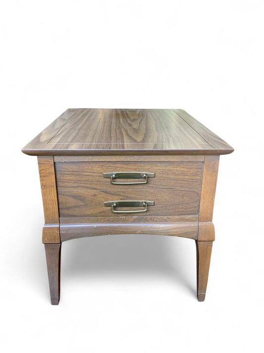 2 Drawer MCM Formica Side Table