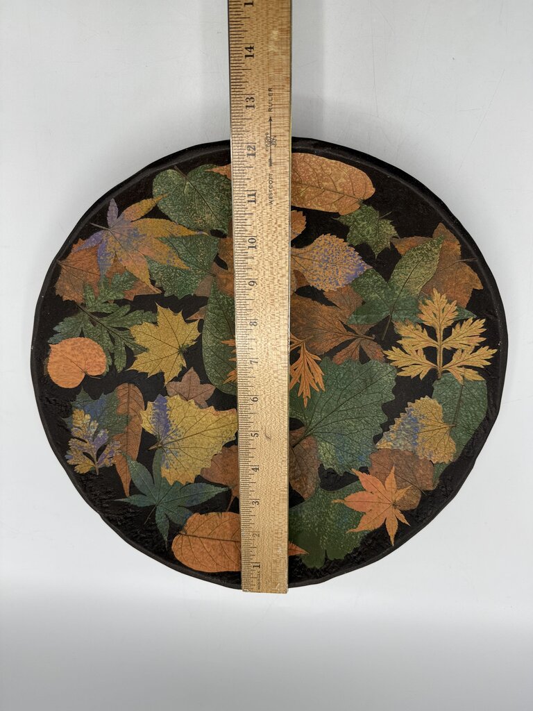 Petrified Forest Pottery Multi Leaf Handmade Bowl Signed /ro