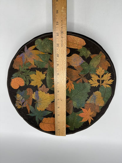 Petrified Forest Pottery Multi Leaf Handmade Bowl Signed /ro