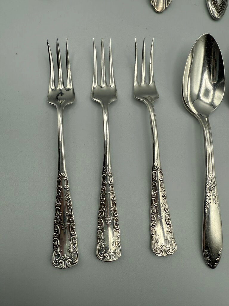 Lot of 13 Silver Plate Petite Serving Utensils /ro