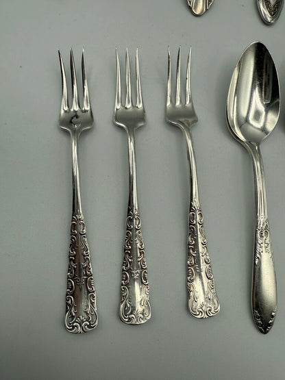 Lot of 13 Silver Plate Petite Serving Utensils /ro
