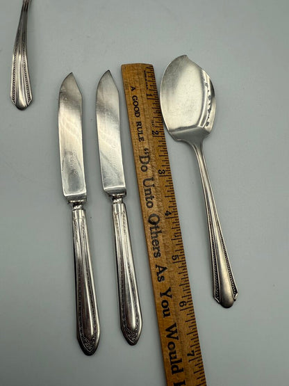 Lot of 13 Silver Plate Petite Serving Utensils /ro