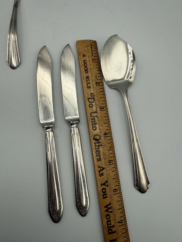 Lot of 13 Silver Plate Petite Serving Utensils /ro