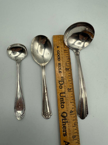 Lot of 13 Silver Plate Petite Serving Utensils /ro