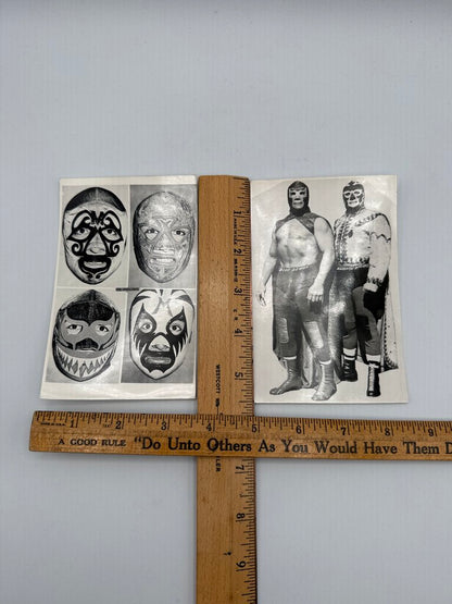 Vintage Lucha Libre Wrestling Photos Blue Demon & Huracan Ramirez /ro