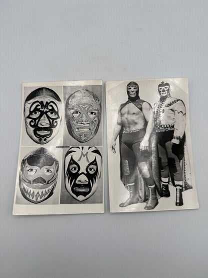 Vintage Lucha Libre Wrestling Photos Blue Demon & Huracan Ramirez /ro