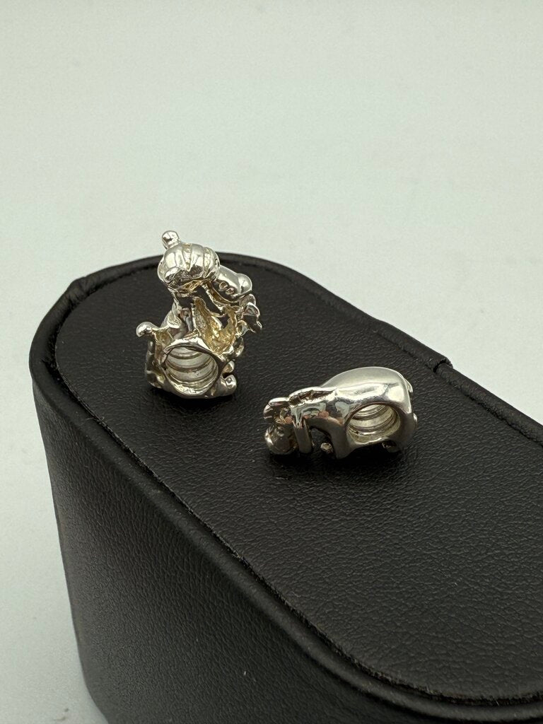 Authentic Pandora Disney Eeyore & Tigger Sterling Charms /ro