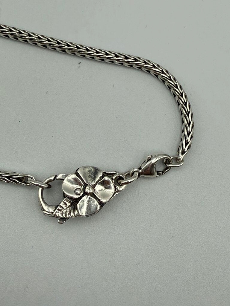 Pandora Snake Chain Bracelet w/ 9 Dangle Charms Sterling /ro