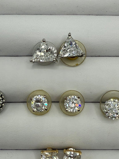 Sparkly Rhinestone Post Pierced Earrings 5 pairs /ro