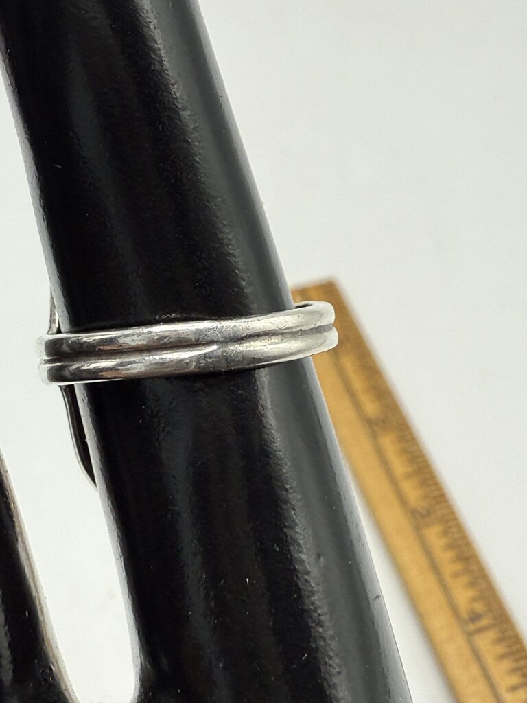 VTG Native American Sterling Silver Turquoise Coral Ring Sz. 7.25 /ro