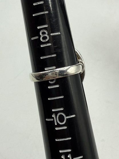 Sterling Silver Ring w/Brown/White Shell Size 9 /ro