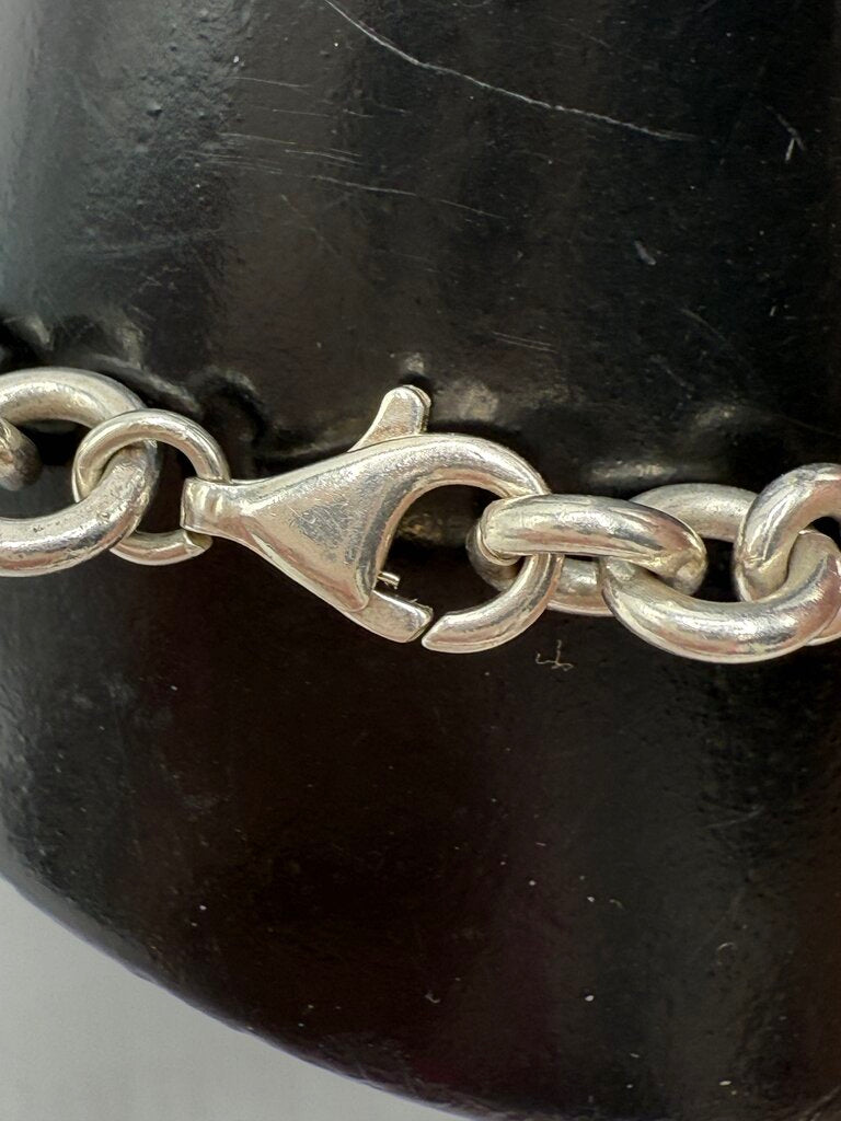 Solid Sterling Silver Bracelet 6 Starfish 22 Grams /ro