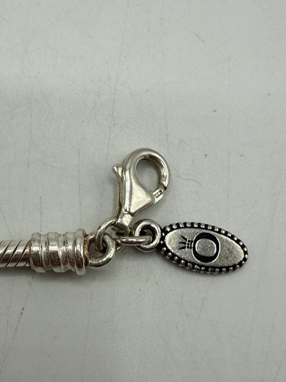 Genuine Pandora Moments Snake Chain Bracelet w/Safety Chain 925 Sterling /ro
