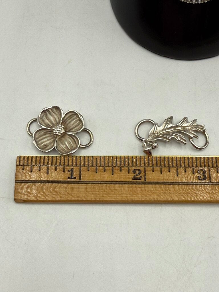 Lestage Sterling 925 Convertible Bracelet w/3 Clasp /ro