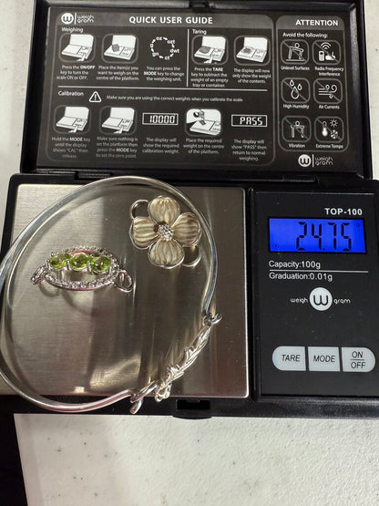 Lestage Sterling 925 Convertible Bracelet w/3 Clasp /ro