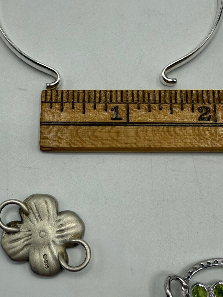 Lestage Sterling 925 Convertible Bracelet w/3 Clasp /ro