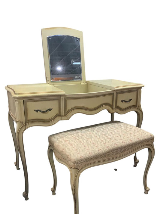 Vanity With Ottoman