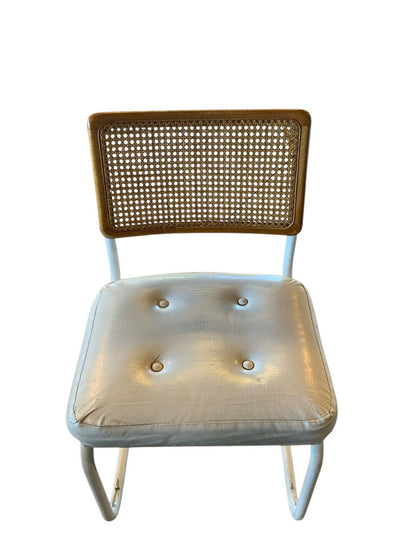 Retro Table And 4 Wicker Back Chairs