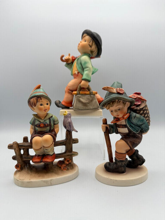 VTG M.J.Hummel Goebel set of 3 Boy Figurines Germany /roh