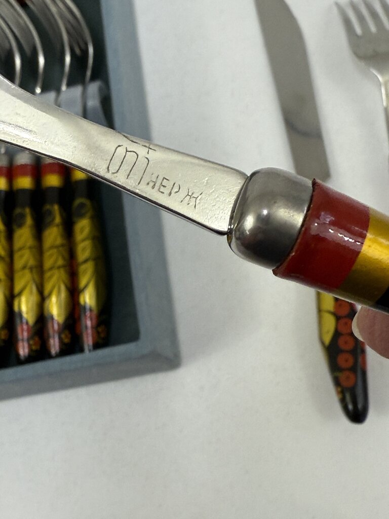 Handpainted Ukrainian Folk Art Flatware 30 pcs. /rw