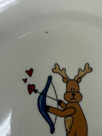 VTG LTD Commodities Set of 8 Holiday Reindeer Plates /roh