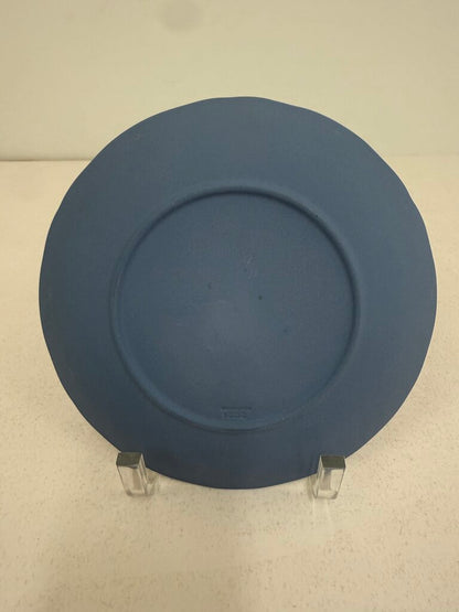Wedgwood Jasperware Cream Color on Light Blue Poseidon 7” plate 2004 /roh