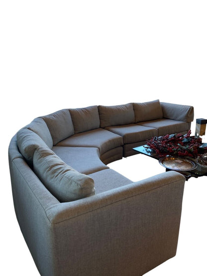 Gray 3pc Curved Sectional