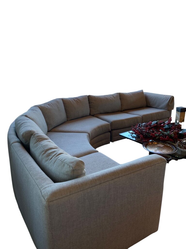 Gray 3pc Curved Sectional