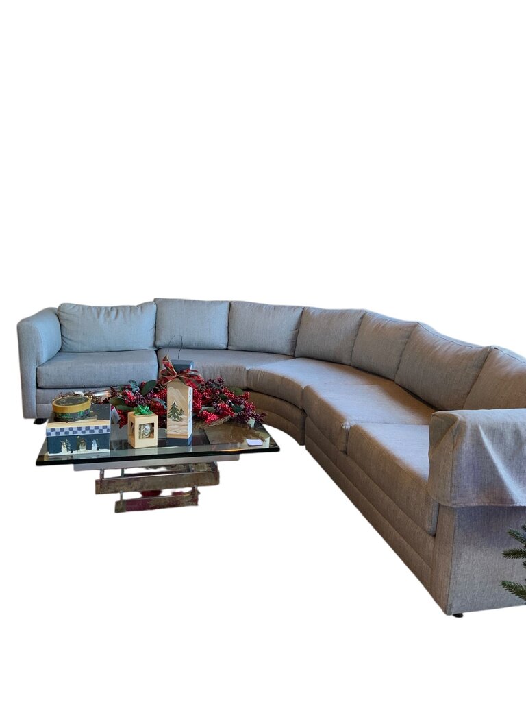 Gray 3pc Curved Sectional