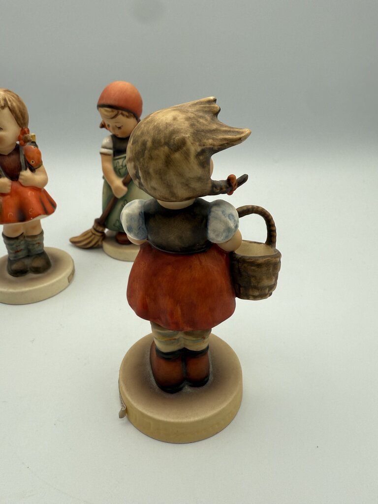 Set of 3 VTG Goebel M.J Hummel Girls Little Sweeper, Little Shopper, School Girl /roh