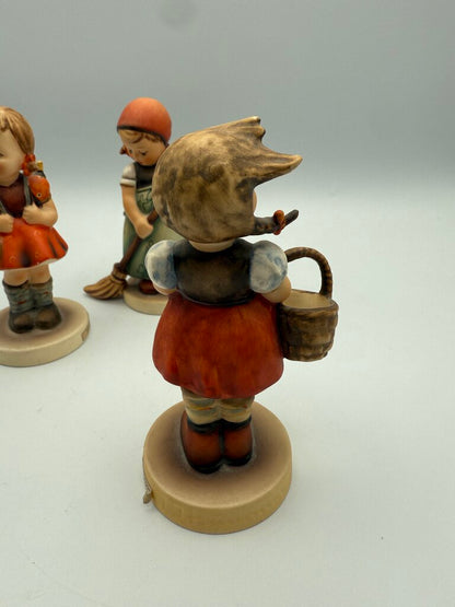 Set of 3 VTG Goebel M.J Hummel Girls Little Sweeper, Little Shopper, School Girl /roh
