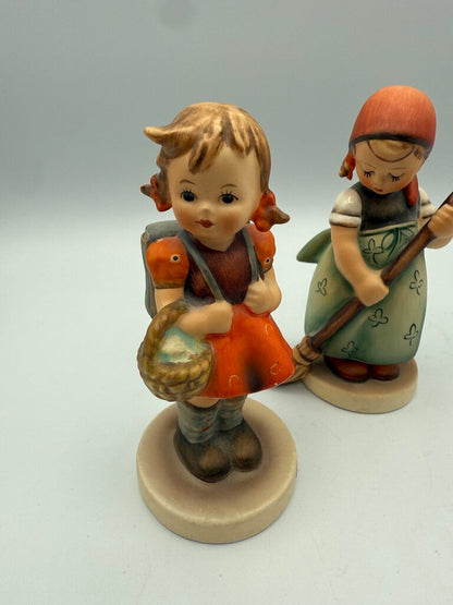 Set of 3 VTG Goebel M.J Hummel Girls Little Sweeper, Little Shopper, School Girl /roh