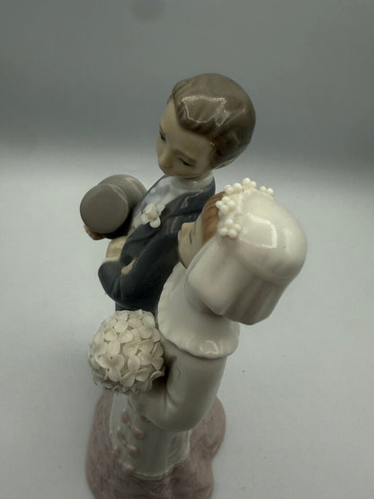 VTG Lladro Wedding Bride & Groom #4808 Cake Topper Figurine RETIRED /ro