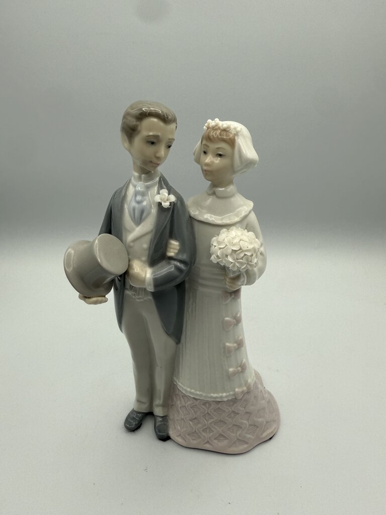 VTG Lladro Wedding Bride & Groom #4808 Cake Topper Figurine RETIRED /ro