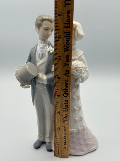 VTG Lladro Wedding Bride & Groom #4808 Cake Topper Figurine RETIRED /ro