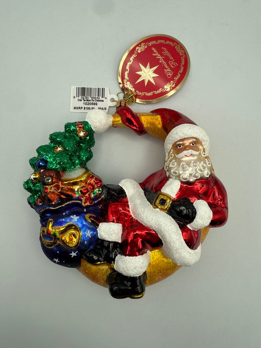Christopher Radko Holiday Ornament “Over The Moon For Christmas” /rw