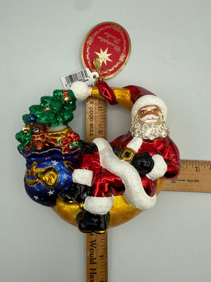 Christopher Radko Holiday Ornament “Over The Moon For Christmas” /rw