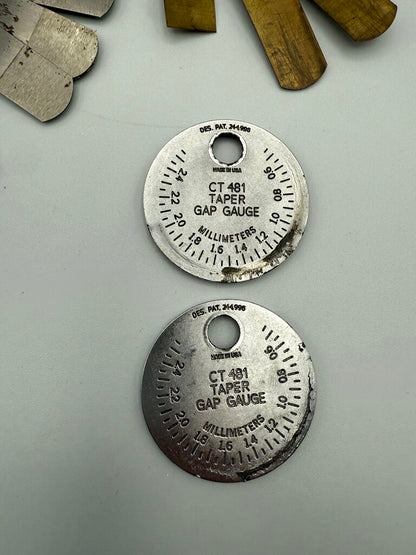 Vintage set of 4 Spark Plug Gapping Tools Champion Snap-On /rw