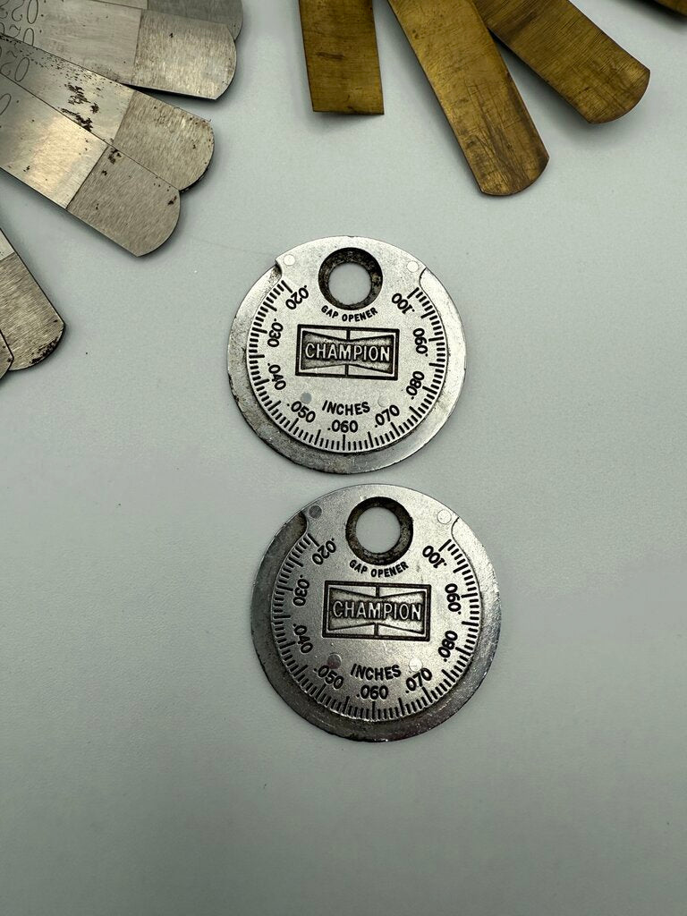 Vintage set of 4 Spark Plug Gapping Tools Champion Snap-On /rw