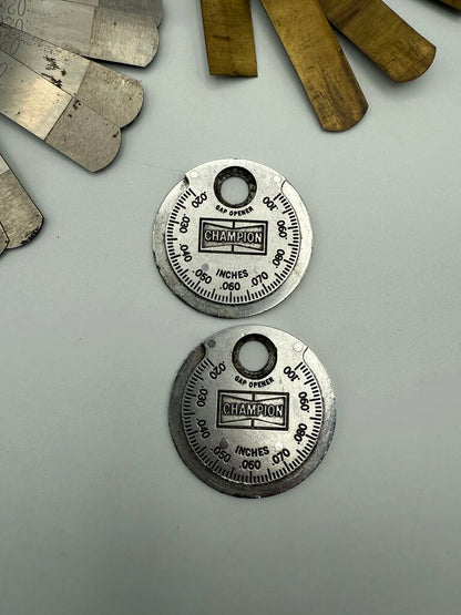 Vintage set of 4 Spark Plug Gapping Tools Champion Snap-On /rw